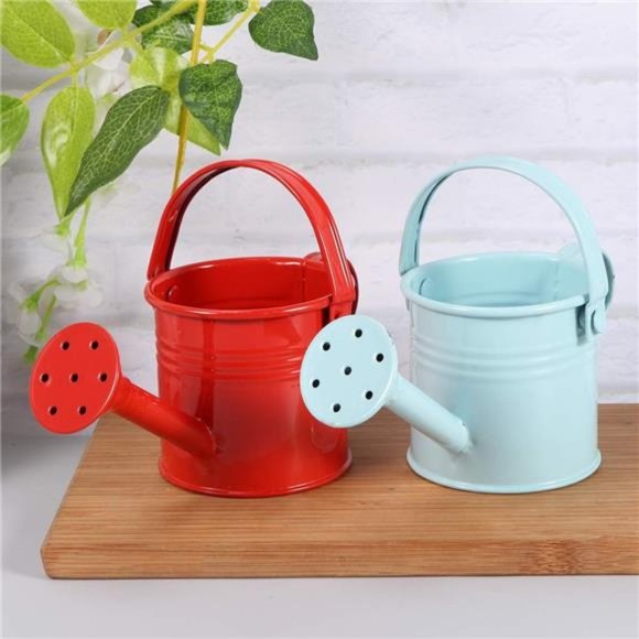 2pcs Watering Can Bucket for Garden Outdoor Watering (Red and Light Blue) - Picture 3 of 8